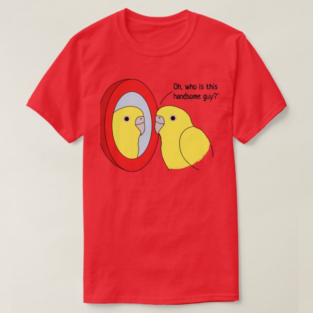 Camiseta Um papagaio narcisista (Frente do Design)