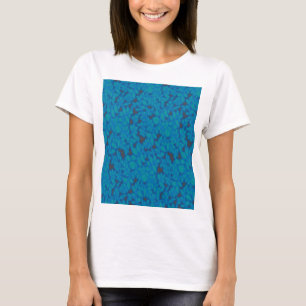 Camiseta Um papel de embrulho azul com um padrão artístico