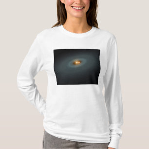 Camiseta Um par apertado de estrelas e um disco circundante