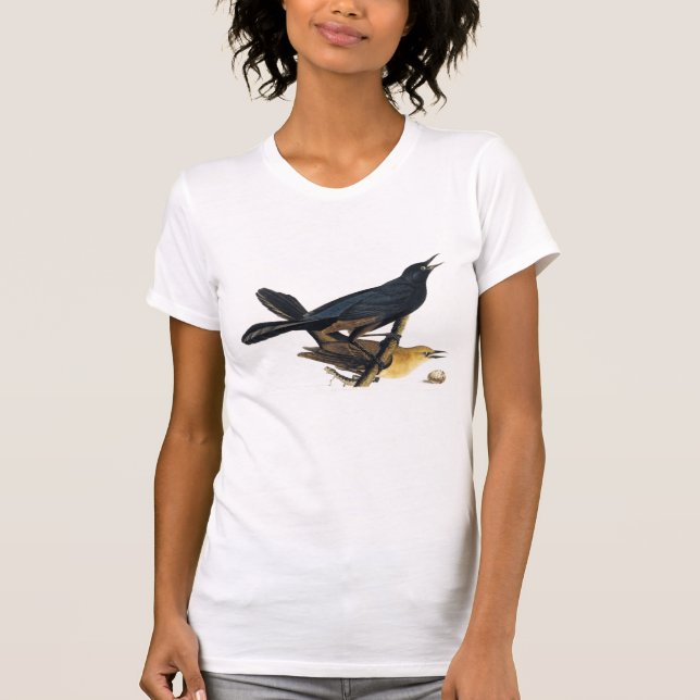 Camiseta Um par de Grackles Barco-Atado (Frente)