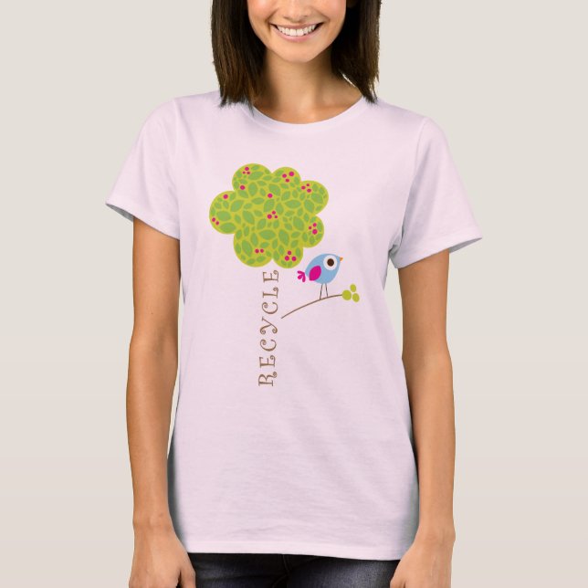 Camiseta Um passarinho me disse que eu deveria reciclar (Frente)