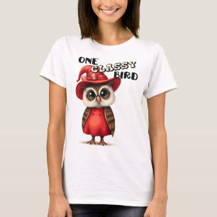 Camiseta Um pássaro clássico, presente de amante de coruja