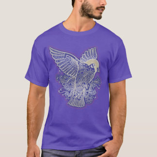 Camiseta Um pássaro floral