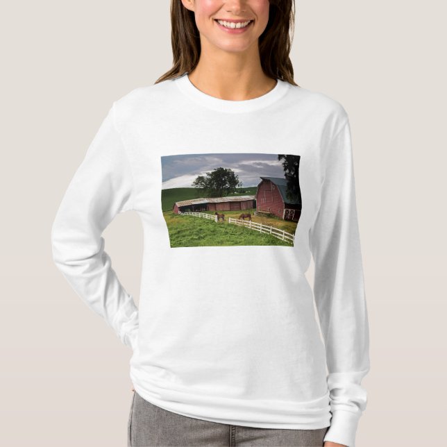 Camiseta Um passeio através do país da fazenda de Palouse 4 (Frente)