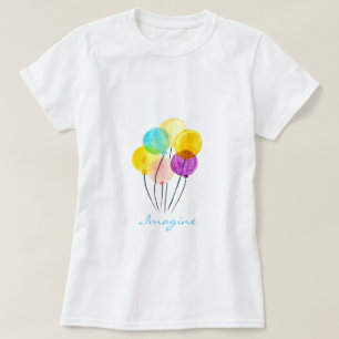 Camiseta Um pastel bonito imagina balões