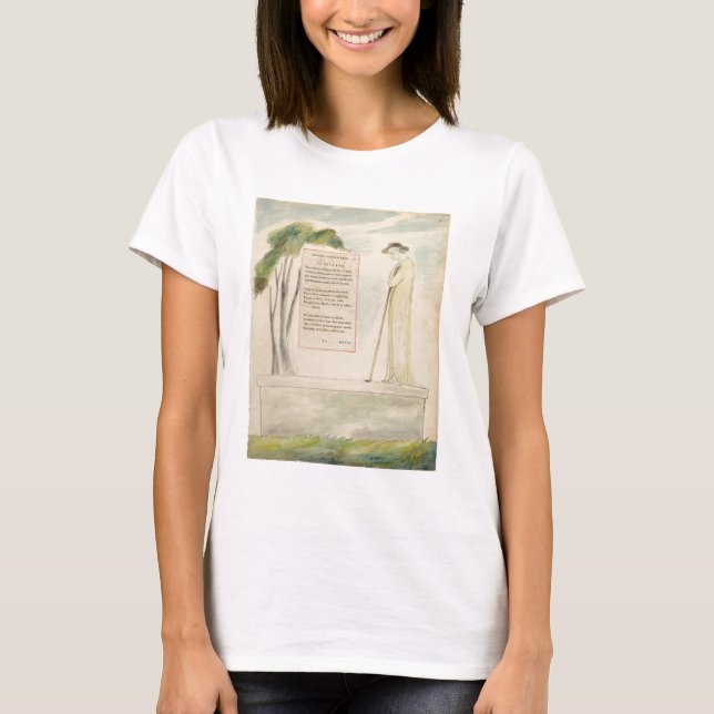 Camiseta Um Pastor Lendo o Epitáfio, de Elegy Escrito (Frente)