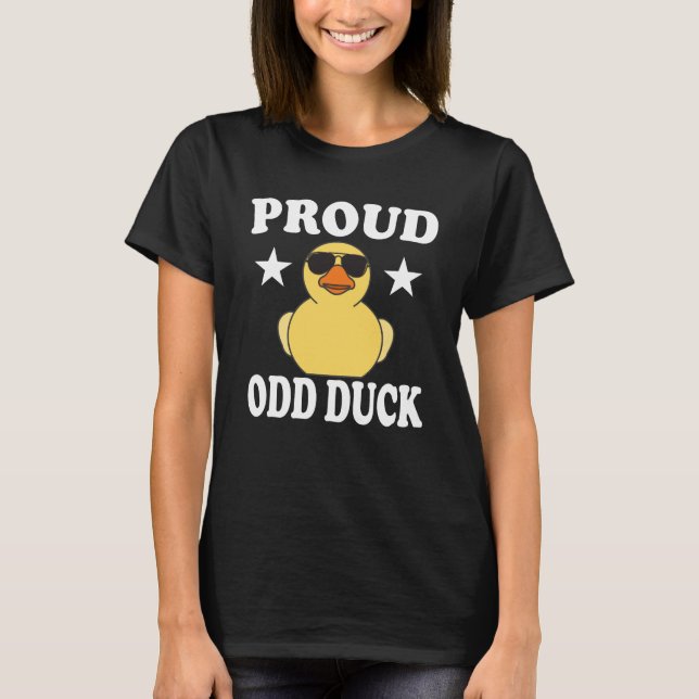 Camiseta Um Pato Com T-Shirt Engraçado E Orgulhoso (Frente)