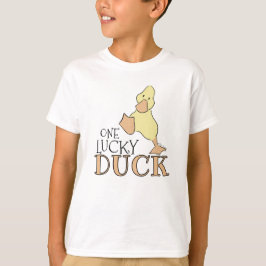 Camiseta Um Pato Sortudo Gráfico Cartoon Infantil Fofo Bran
