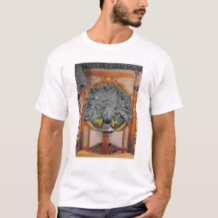 Camiseta Um pavão do painel central de uma pintura mural