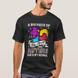 Camiseta Um Pedaço Do Meu Coração Tem Autismo Minha Nonna