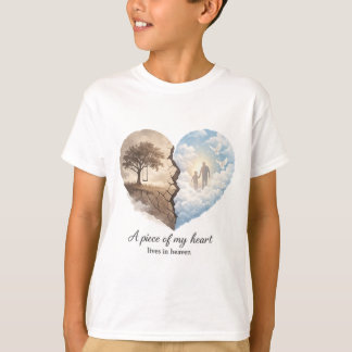 Camiseta Um pedaço do meu coração vive no Memorial do Céu 