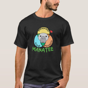 Camiseta Um peixe-boi é uma mistura de vaca, batata e serei