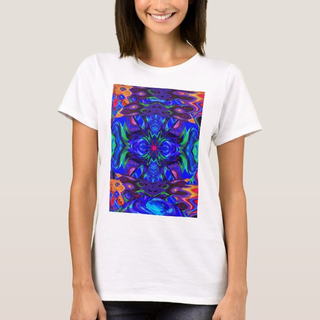 Camiseta Um Peixe, Dois Peixes, Peixe-Flor, Peixe Azul (Frente)