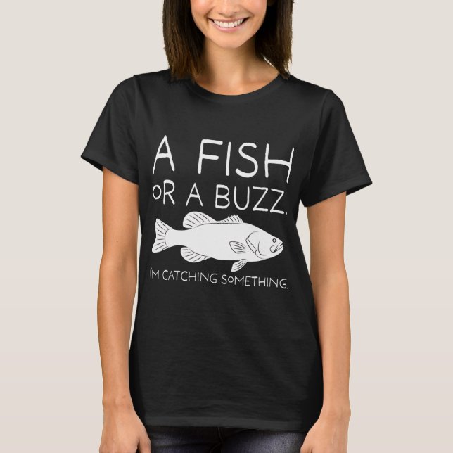 Camiseta Um Peixe ou um Zumbido. (Branco) (Frente)