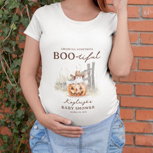 Camiseta Um Pequeno Boo Está Devido Western Halloween Chás