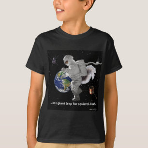 Camiseta Um pequeno passo para o tipo esquilo