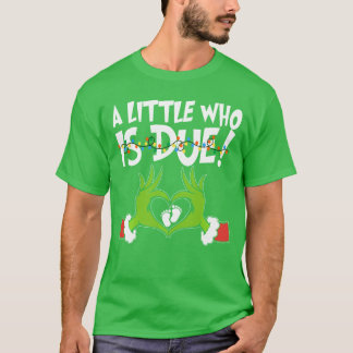 Camiseta Um Pequeno Quem é Devido Anúncio de Gravidez Natal