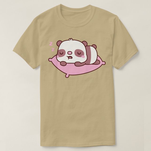 Camiseta Um Pequeno Urso de Panda Que Dorme (Frente do Design)