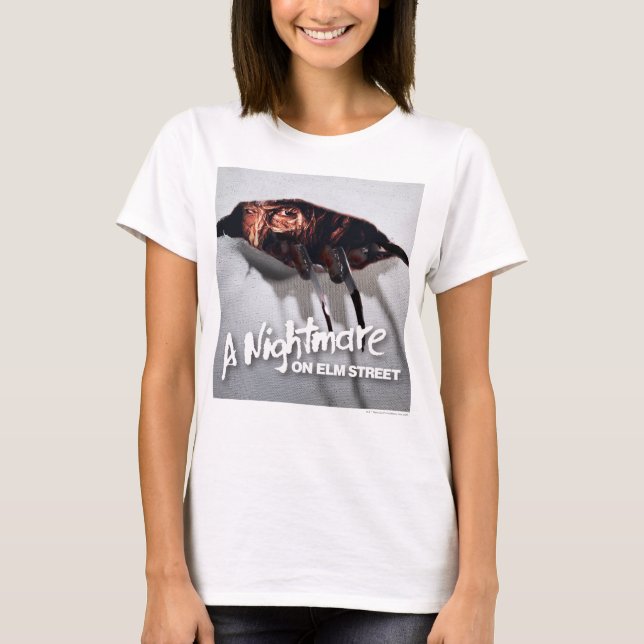 Camiseta Um pesadelo na Elm Street | Freddy Krueger Peeking (Frente)