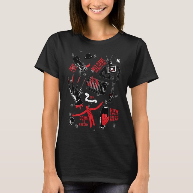 Camiseta Um pesadelo na Elm Street | Freddy Krueger Talk (Frente)
