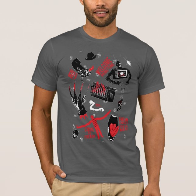 Camiseta Um pesadelo na Elm Street | Freddy Krueger Talk (Frente)
