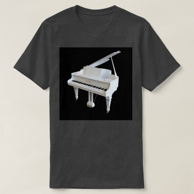 Camiseta Um piano tocável clássico (Frente do Design)