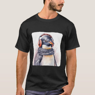 Camiseta Um Pinguim Vestindo Um Frio De Inverno