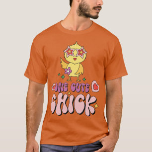Camiseta Um Pintinho Bonito Costume de Caça de Ovo de Pásco