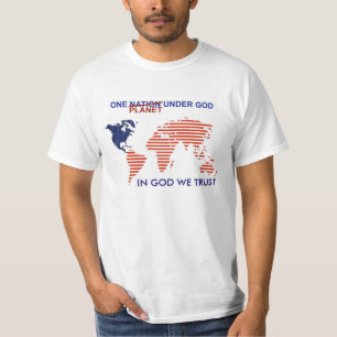 Camiseta Um planeta sob o deus