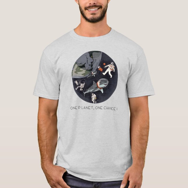 Camiseta Um Planeta Uma Oportunidade - Dia da Terra (Textur (Frente)