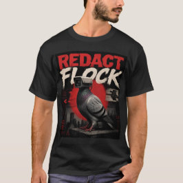 Camiseta Um pombo de câmera de vigilância surreal redige re