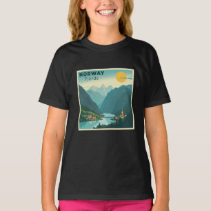Camiseta Um Poster de viagens Clássico Nostálgico - Fjords