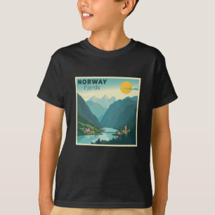 Camiseta Um Poster de viagens Clássico Nostálgico - Fjords
