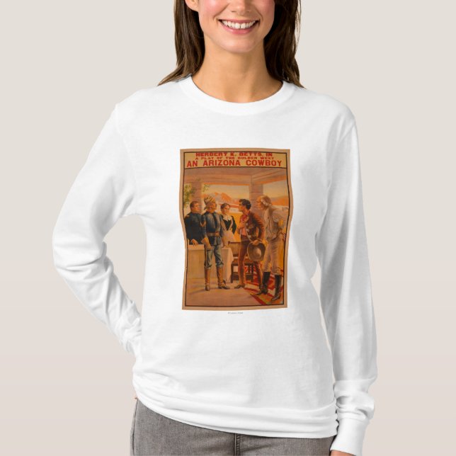 Camiseta Um poster do jogo de CowboyWestern da arizona (Frente)
