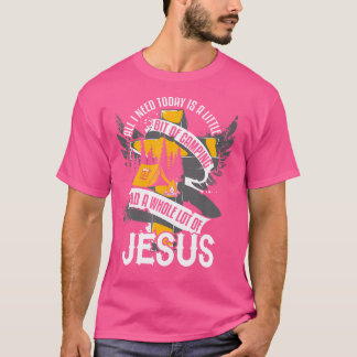 Camiseta Um Pouco De Acampamento E Muita Religião De Jesus