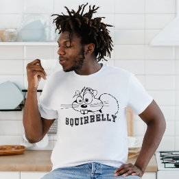 Camiseta Um Pouco De Arte Preta Com Esquilo