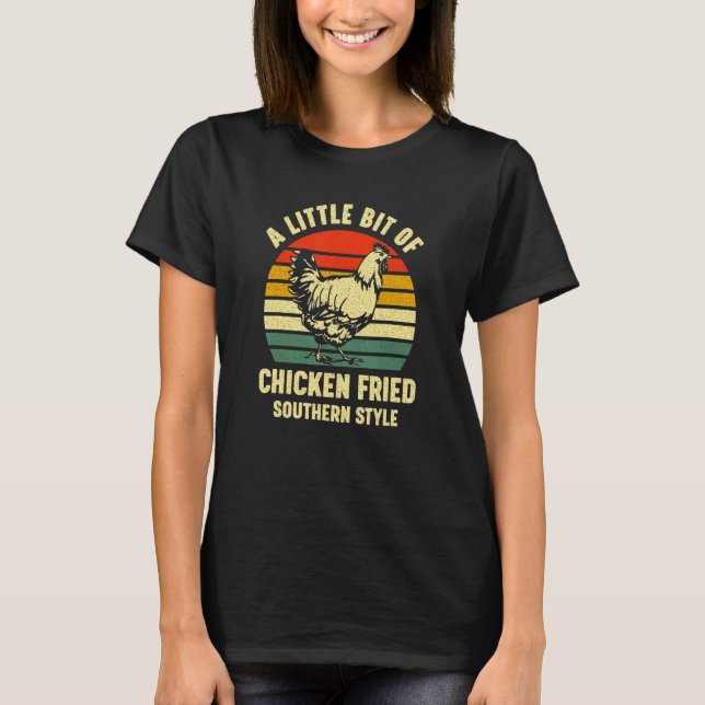 Camiseta Um Pouco De Frango Fritado Comida Rápida Sul (Frente)