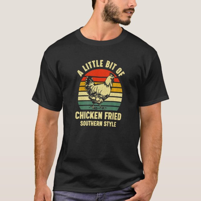 Camiseta Um Pouco De Frango Fritado Comida Rápida Sul (Frente)