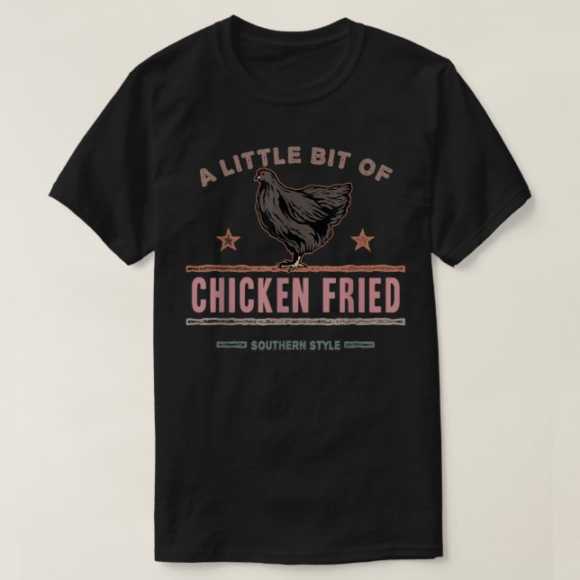 Camiseta Um Pouco De Frango Fritado Sul Comida Rápida L (Frente do Design)