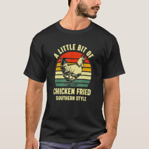 Camiseta Um Pouco de Frango Frito Comida Rápida Sulista