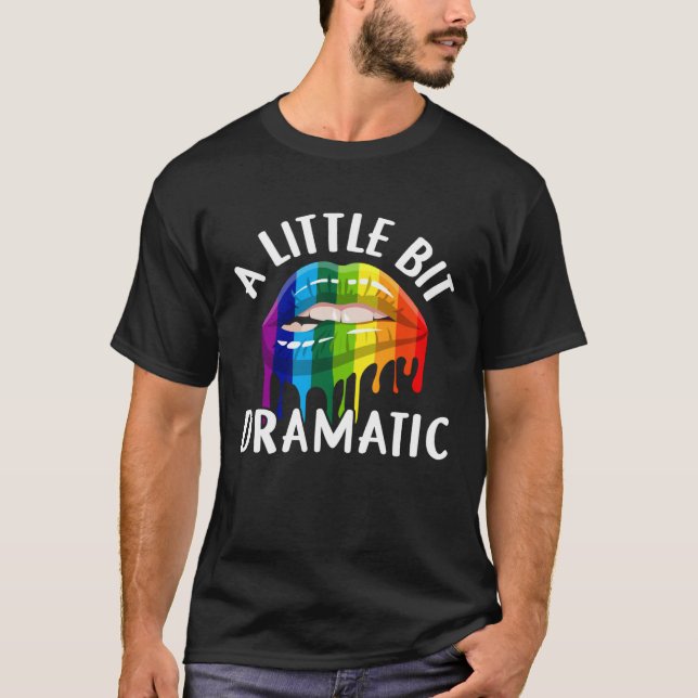 Camiseta Um Pouco Dramática Rainhas Meninas Mulher Mulher M (Frente)