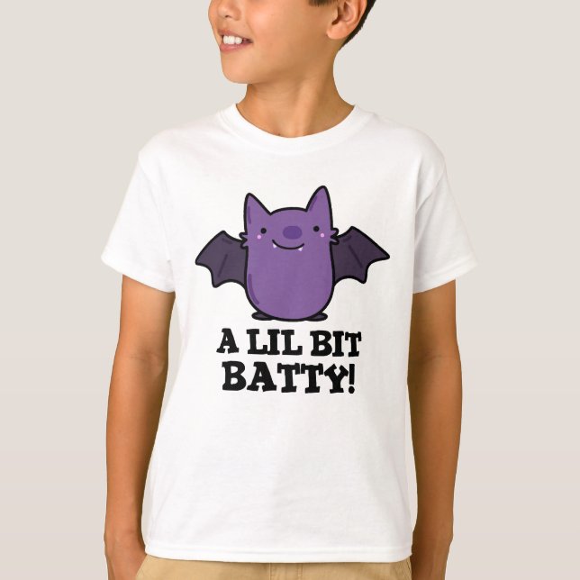 Camiseta Um Pouco Engraçado Bebê Bat Pun (Frente)