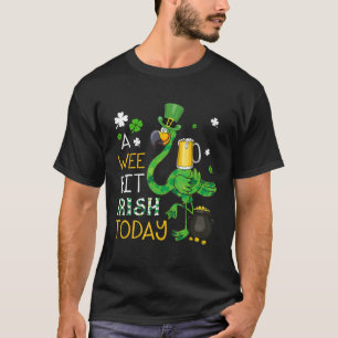 Camiseta Um Pouco Irlandês Hoje Rua Flamingo Flamingo Verde
