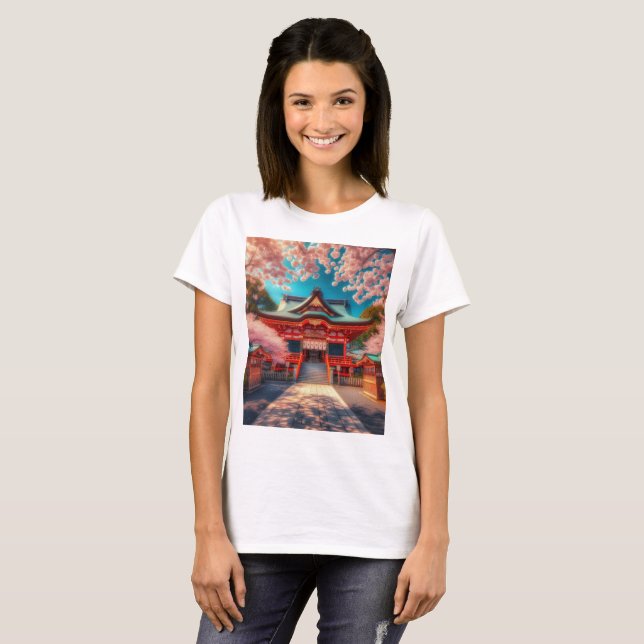 Camiseta um prédio com uma placa que diz hibiscus (Frente Completa)
