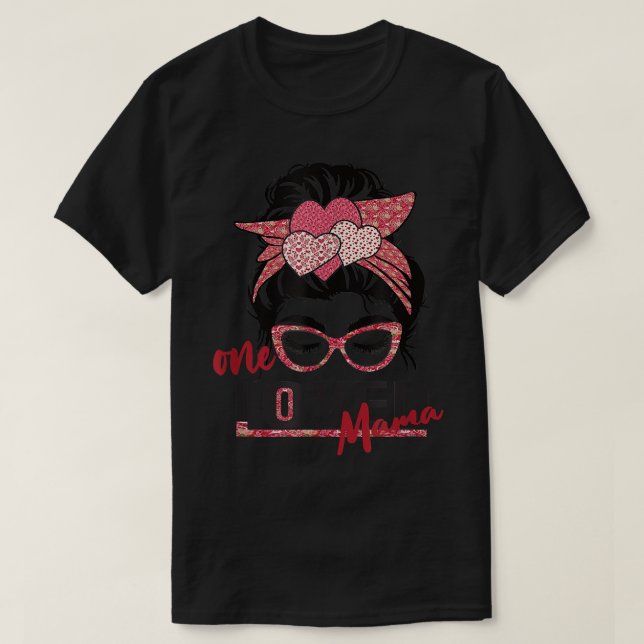 Camiseta Um Presente da Mamãe Amada Cabelo Desarrumado Ócul (Frente do Design)