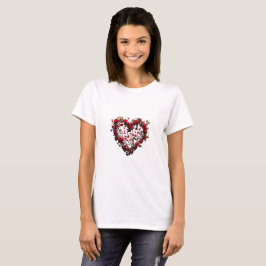 Camiseta Um presente de Dia de os namorados bonito e românt