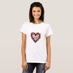 Camiseta Um presente de Dia de os namorados bonito e românt