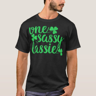 Camiseta Um Presente de Dia de São Patrício Sassy Lassie Te