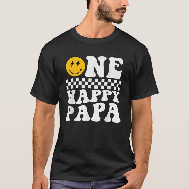 Camiseta Um primeiro aniversario Feliz Um Pai Legal Família (Frente)