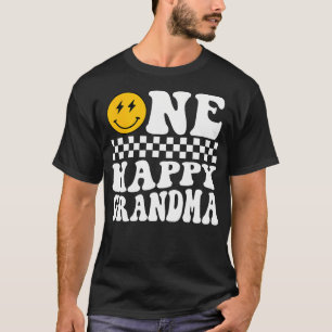 Camiseta Um primeiro aniversario Feliz Um Vovó Legal Famíli